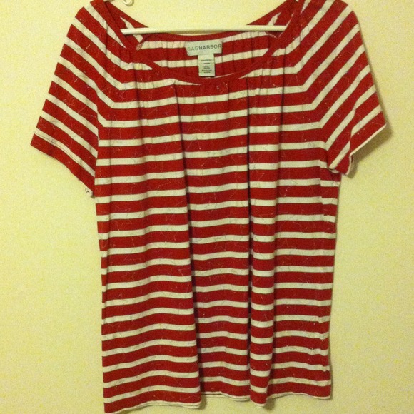 Red and white star shirt