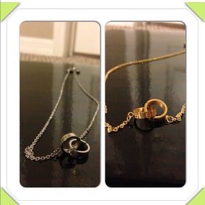 Cartier inspired necklace silver and gold