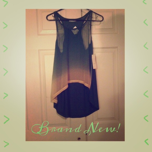 Sheer Hi-Low Tank Top