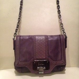 Plum Purple Leather Cole Haan Crossbody Bag