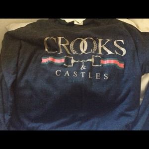 Crooks & castles long sleeve cut off sweater