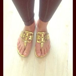 Gold Tory burch sandals