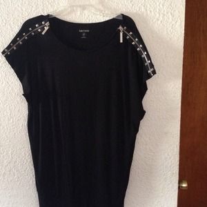 Kensie zipper sleeved long tee