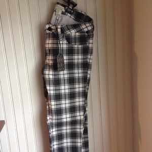 Black & White Plaid Pants