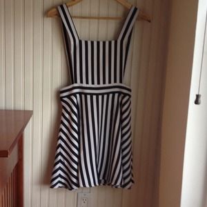 Striped Suspender Dress