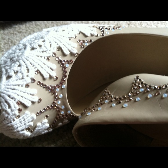 Patten leather Nude and lace - Picture 3 of 4