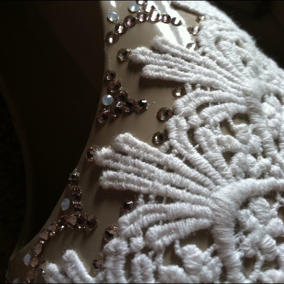 Patten leather Nude and lace - Picture 4 of 4