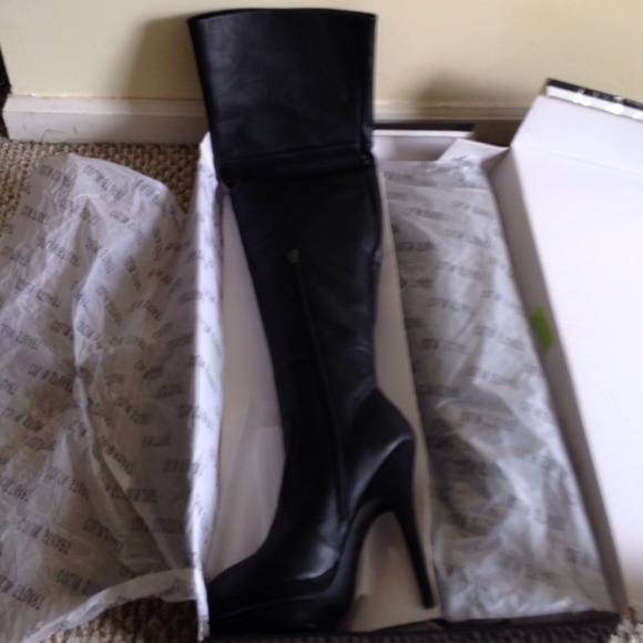 Colin Stuart stacked heel thigh-high boots