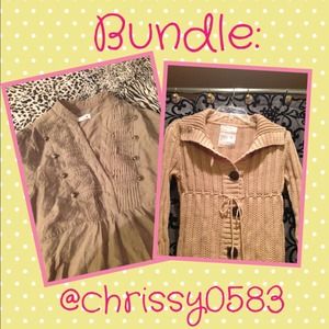 🎉🎈BUNDLE: @chrissy0583🎈🎉 Cardigan&Blouse❤️
