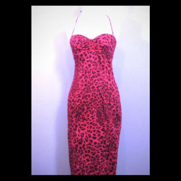 Red leopard BEBE dress! ⚡️SALE