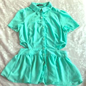 Chiffon mint top