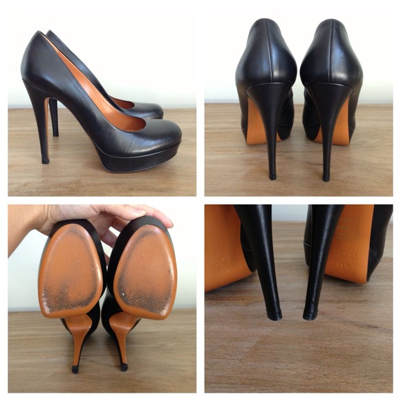 🎊SOLD🎊Gucci black leather classic pump 35.5 - Picture 2 of 4