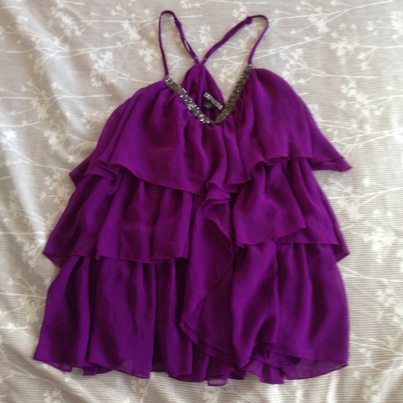 Ruffled chiffon top