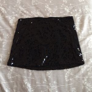 Sequined mini skirt