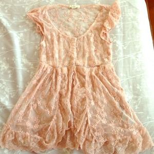 Peach lace top