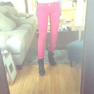 SOLD in bundle!! Fuschia skinny jeans