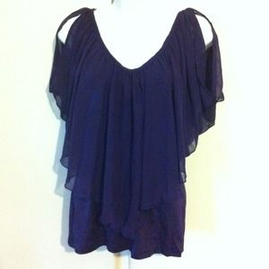 Pretty in Purple Chiffon/Cotton Top