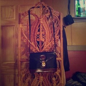 Black and brown vintage purse.