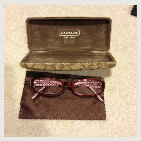 Reading glasses ..(coach) with case and cloth ..