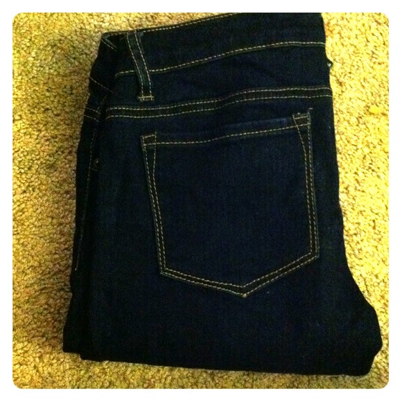Dark blue, denim stretch skinny jeans