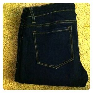 Dark blue, denim stretch skinny jeans