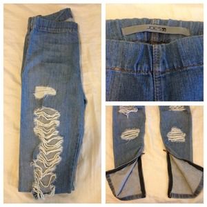 Joe's distressed jeggings