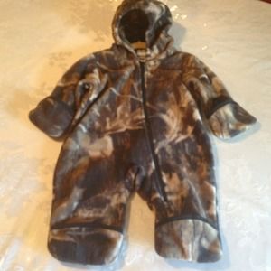 Infant Columbia unisex camo fleece snowsuit