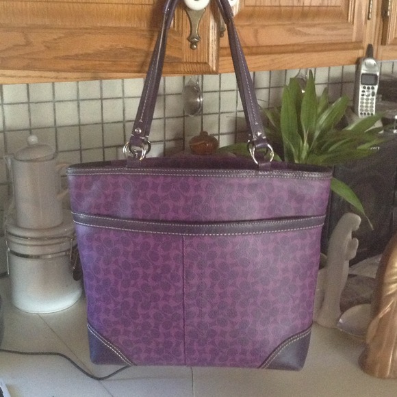 Purple coach purse