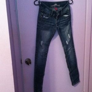 "Worn and Torn" skinny jeans