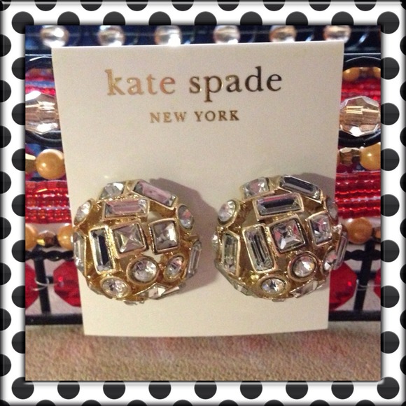 ♠Kate Spade Clear "Kaleidoball" Earrings♠