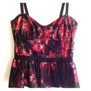 NEW LOWER PRICE!!! Peplum corset style top!!!! HOT