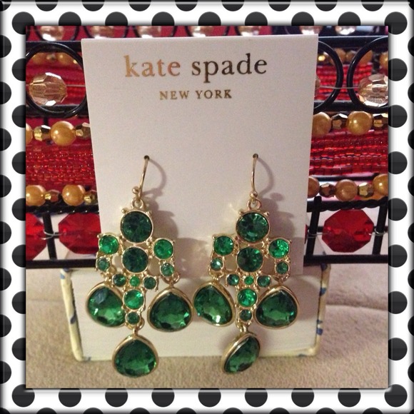 🎊Host Pick!🎊 ♠KSNY Green "Chandelier" Earrings♠