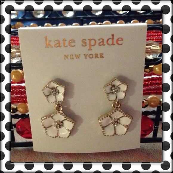 kate spade Jewelry - ♠Kate Spade White "Flower Patch" Earrings♠