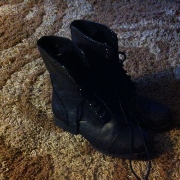 Black Charlotte Russe combat boots