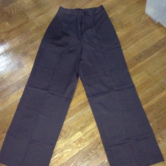 French connection wide leg brown dress pants.