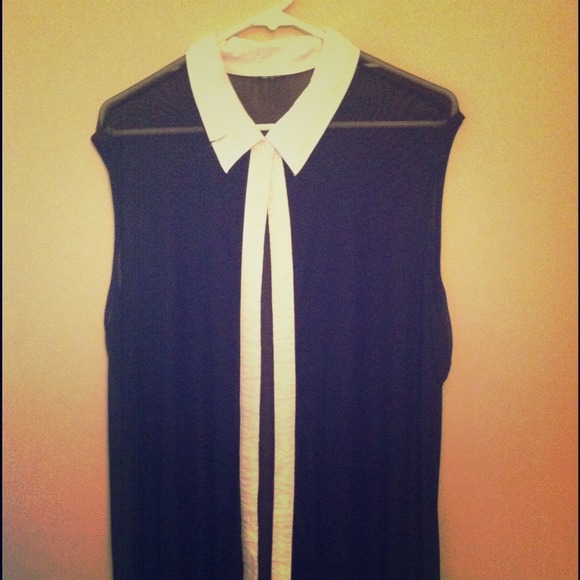 Forever 21 Sheer black tank top