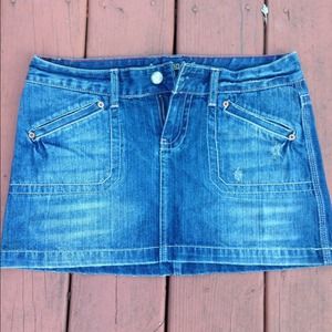 American eagle denim mini skirt
