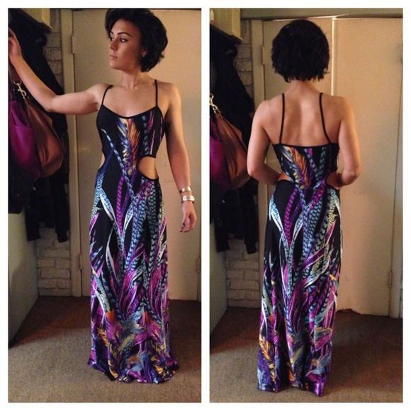 Black and purple Maxi dress