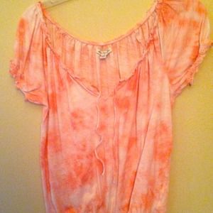 American eagle pink tie dye shirt