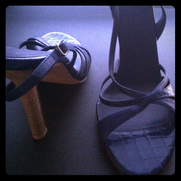 Authentic CELINE amazing blue party shoes