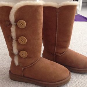 Button up tall chestnut uggs