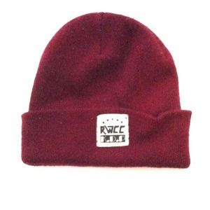 Maroon RWCC beanie.
