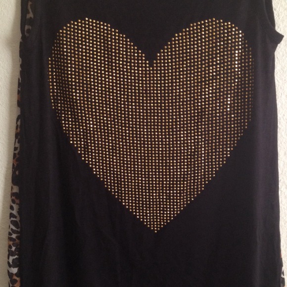 💛Black, Gold, & Leopard High Low Top💛 - Picture 2 of 4