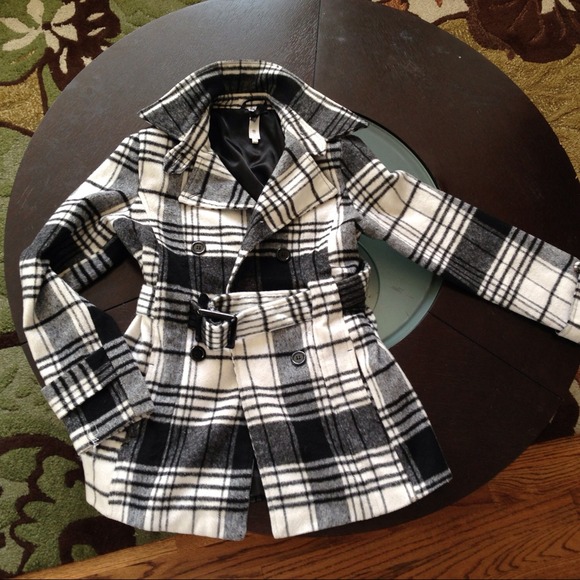 Black and white Coat