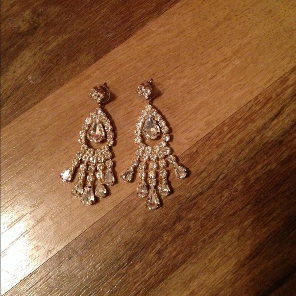 Gold plated diamond earrings