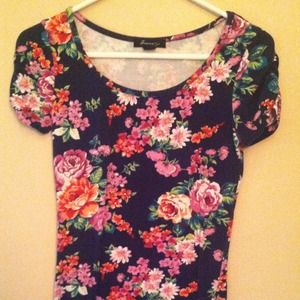 Forever 21 floral Bodycon dress
