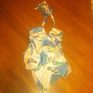 BCBG handkerchief halter top size S