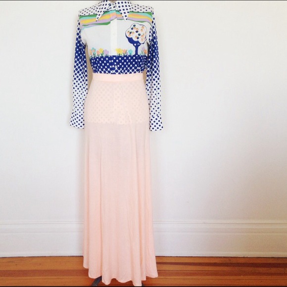 Vintage peach Maxi Skirt