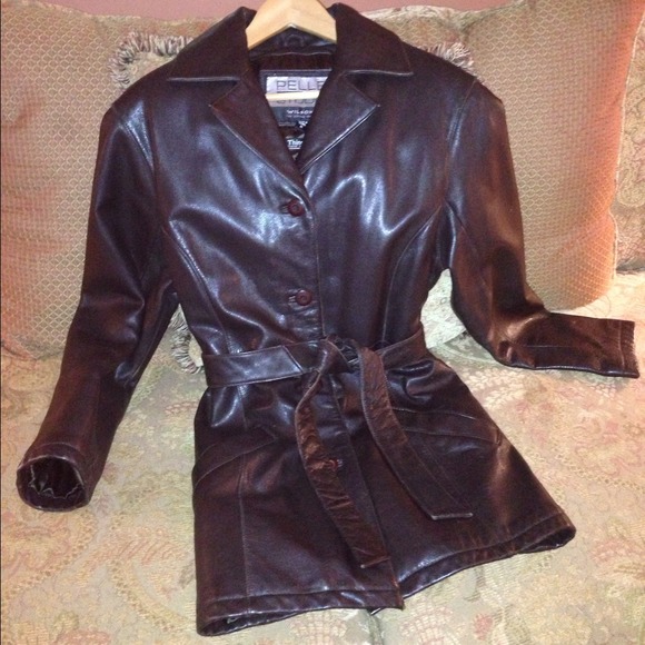 Chocolate Brown leather coat