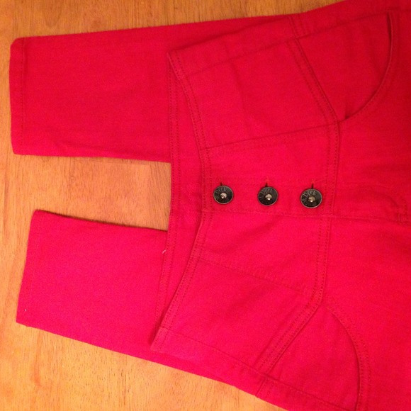 โSOLDโ๐HOST PICK๐ NWOT Red high-waisted jeans - Picture 3 of 4